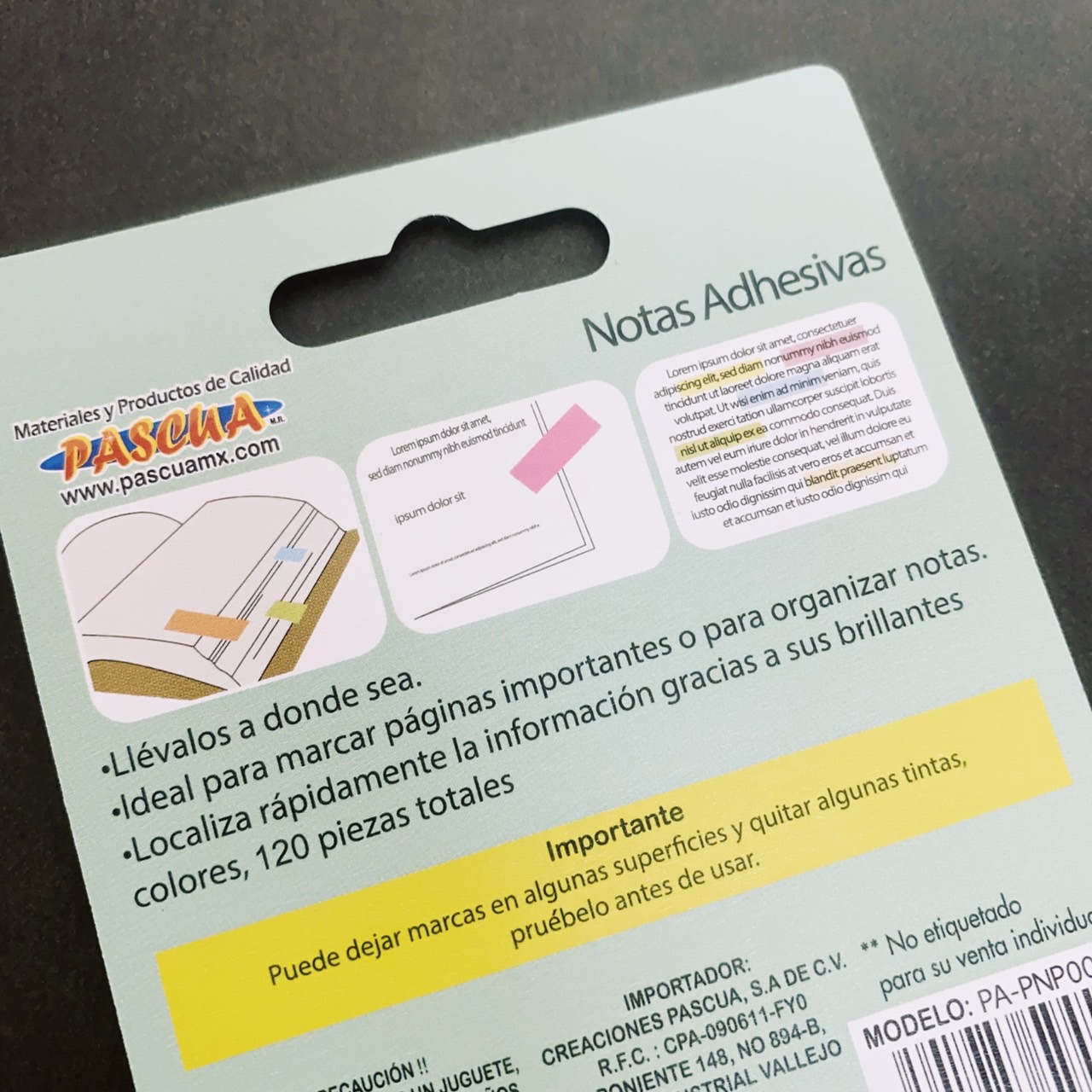 120 Notas Adhesivas Índices Adhesivos Post-it Sticky Notes Marcadores Adhesivos Pestañas Adhesivas de Colores para Marcar Hojas Informes Libros Páginas Carpetas