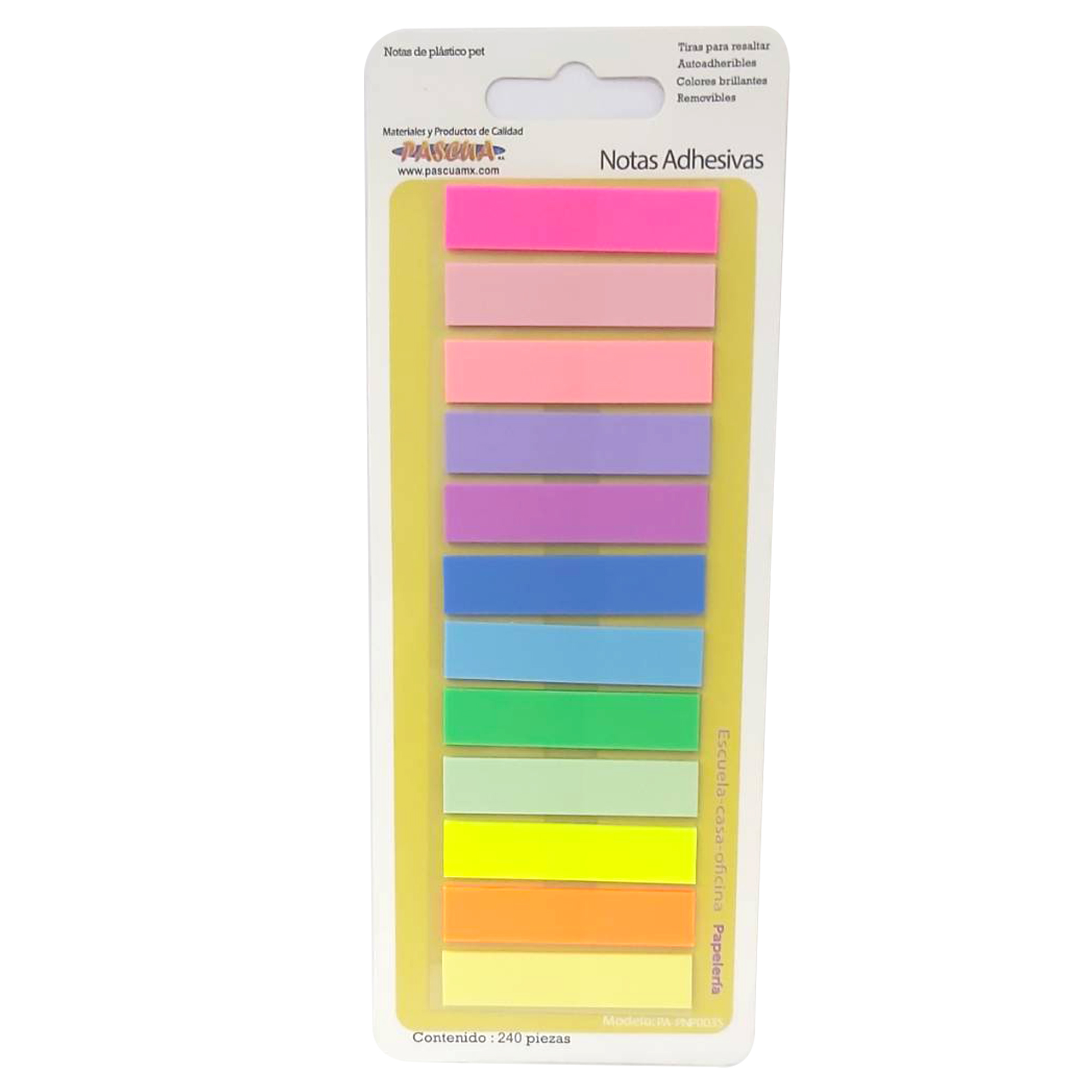 240 pzas Notas Adhesivas Índices Adhesivos Post-it Sticky Notes Marcadores Adhesivos Pestañas Adhesivas de Colores para Marcar Hojas Informes Libros Páginas Carpetas
