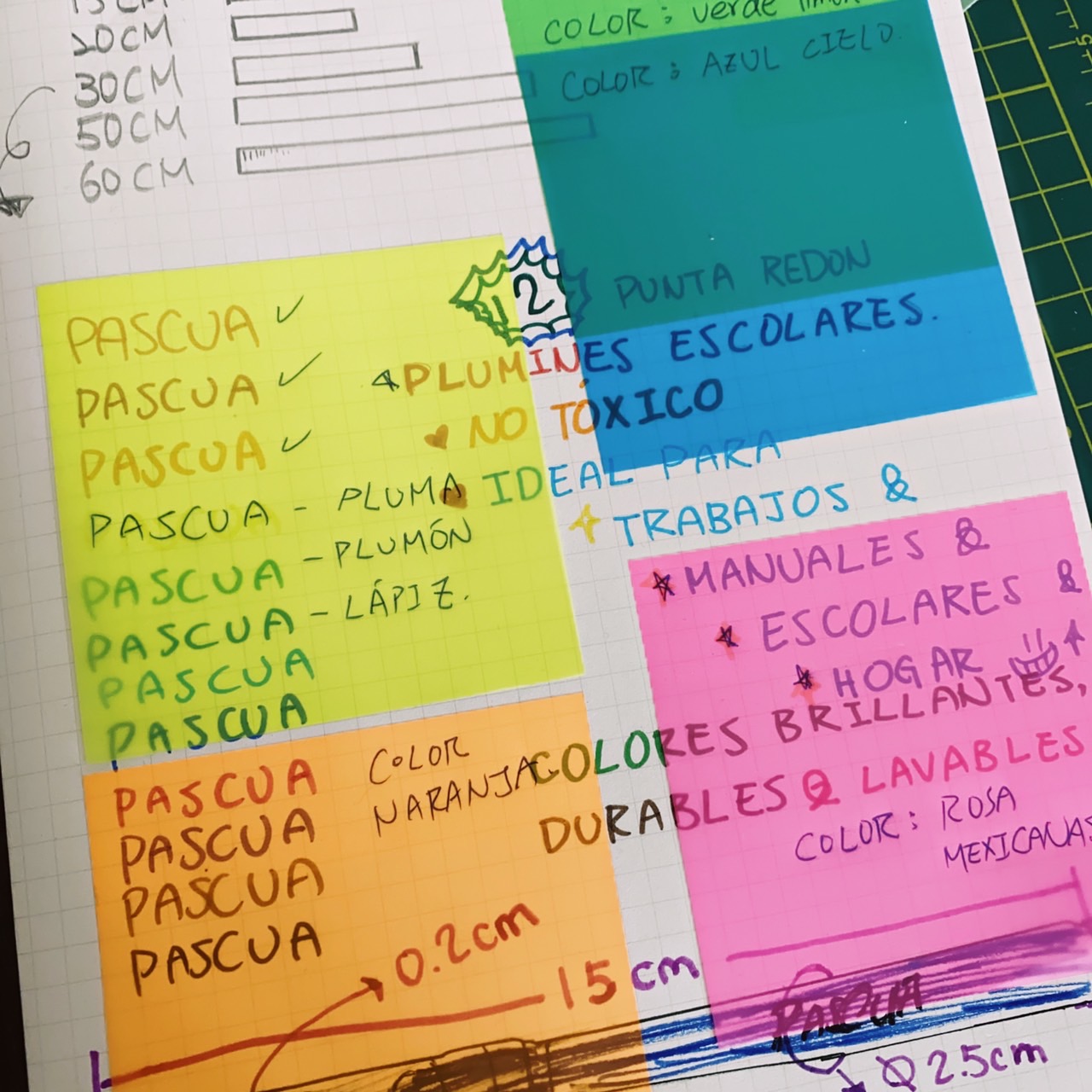 5 Block de Notas Adhesivas Marcadores Adhesivos Pestañas Adhesivas para Marcar Hojas Informes Libros Páginas Carpetas para escuela, universidad, proyecto, libreta, cuaderno, oficina y trabajo Color surtido