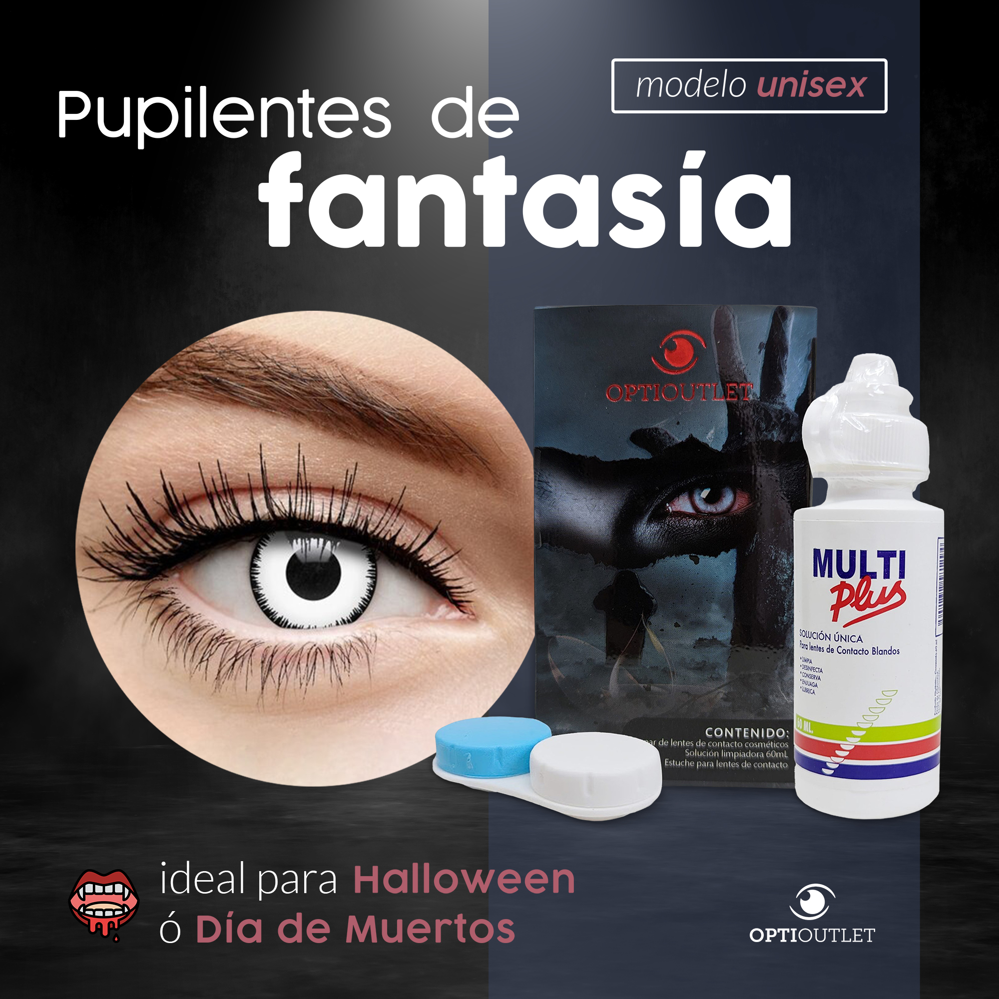 Pupilentes - Lentes de Contacto de Color Fantasía para Maquillaje y Disfraces de Halloween | Disfraz Halloween - Eclipse