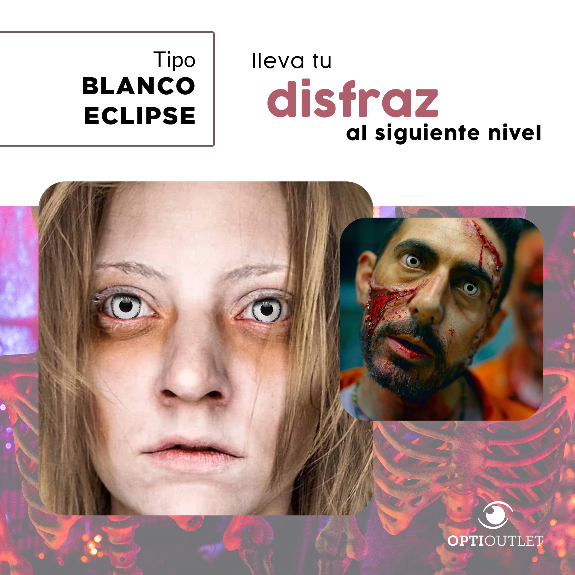 Pupilentes - Lentes de Contacto de Color Fantasía para Maquillaje y Disfraces de Halloween | Disfraz Halloween - Eclipse