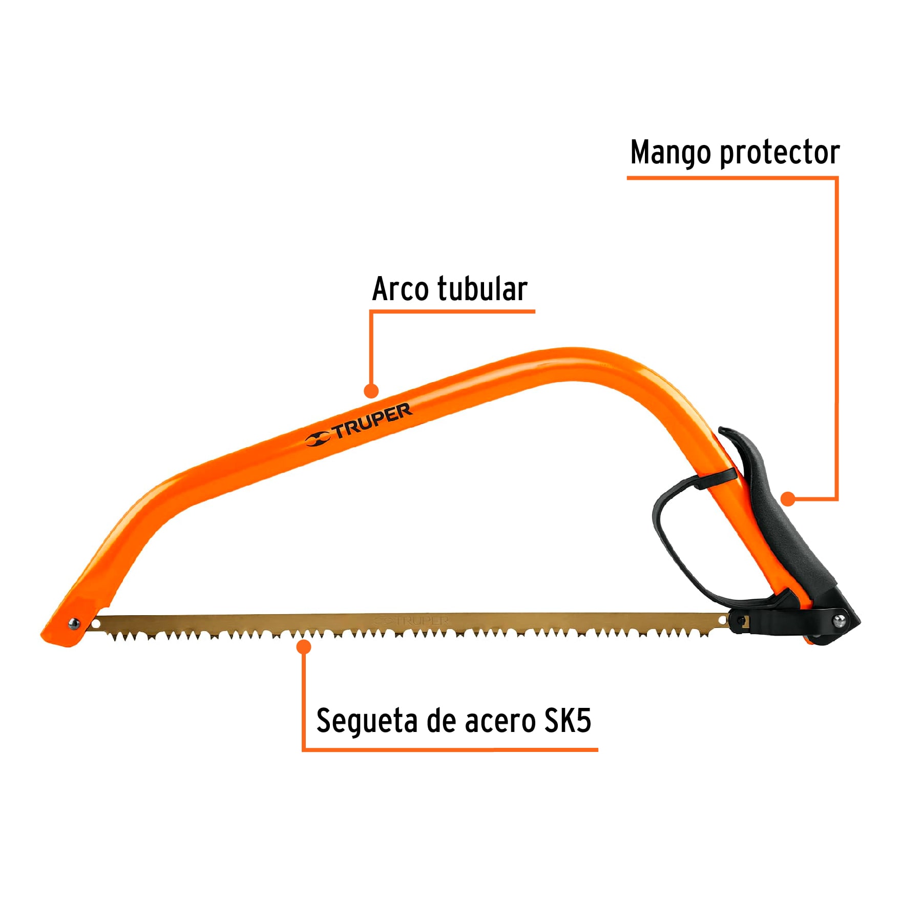 ARCO JARDINERO TUBULAR DE 21", TRUPER 10254
