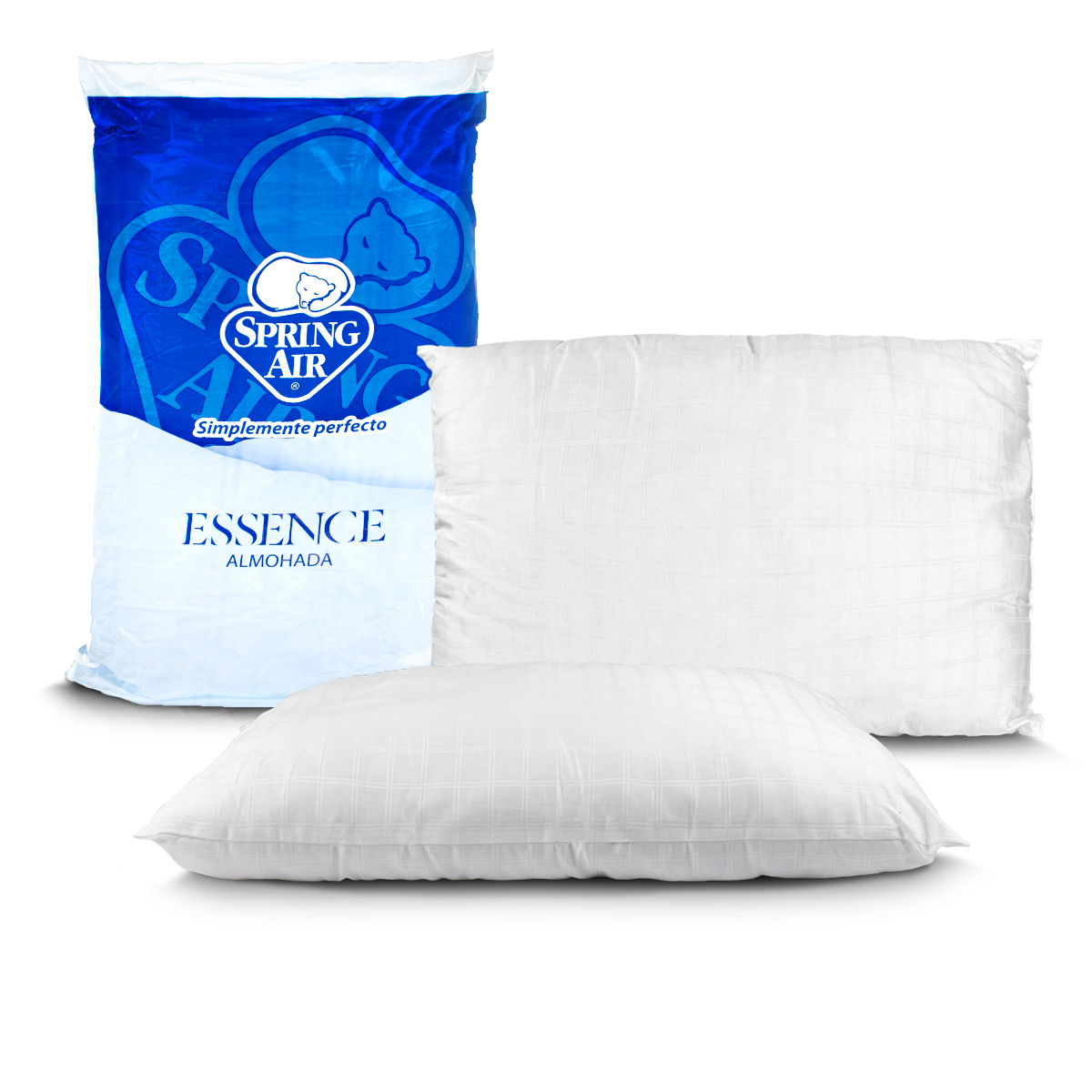 Colchón En Caja Matrimonial Cora De Memory Foam Más Blancos Y Edredón Khaki