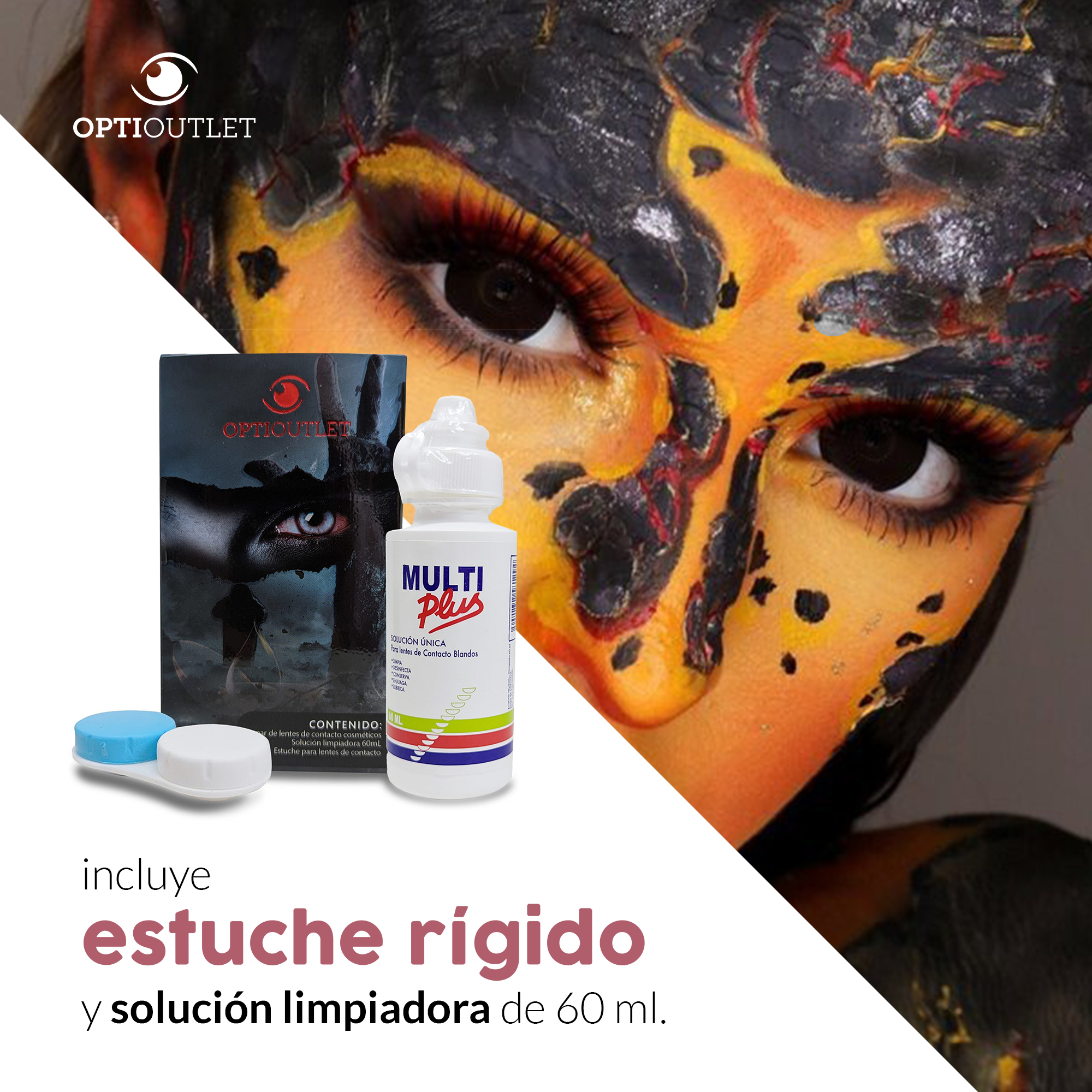 Pupilentes - Lentes de Contacto de Color Fantasía para Maquillaje y Disfraces de Halloween | Disfraz Halloween - Negro