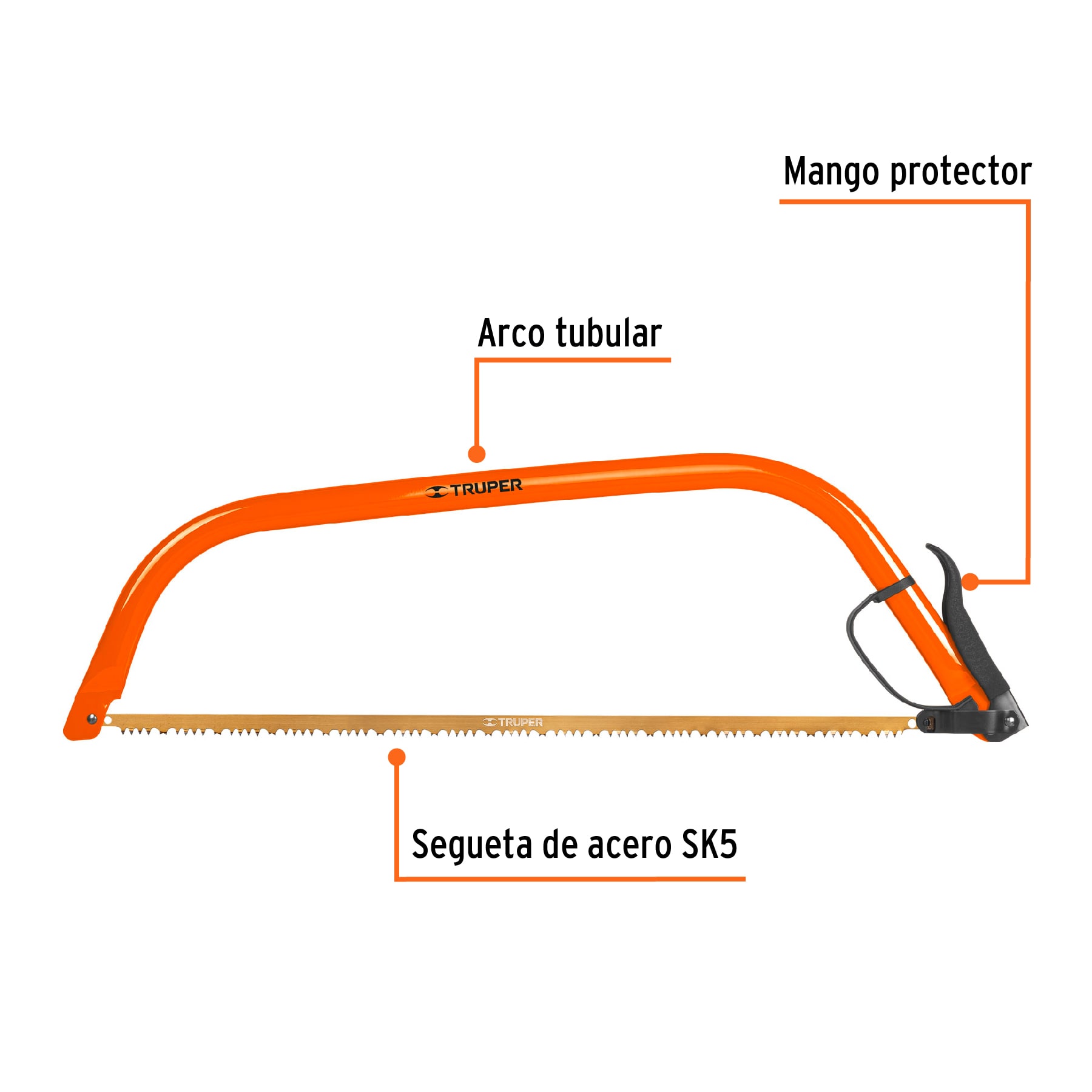 ARCO JARDINERO TUBULAR DE 30", TRUPER 10260