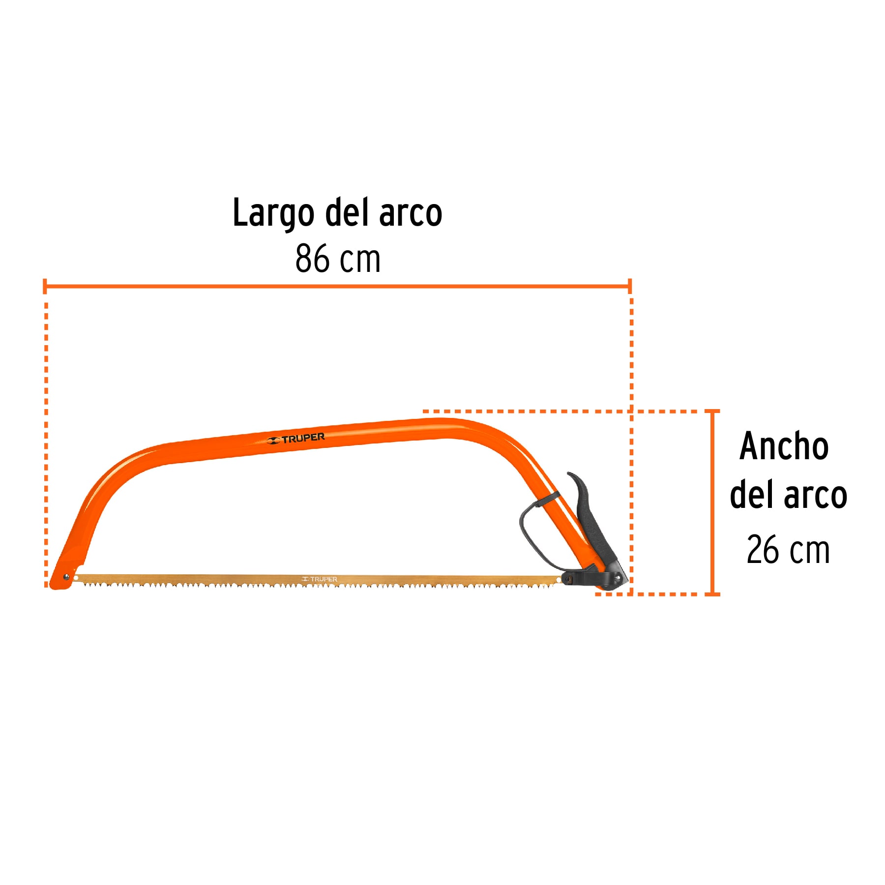 ARCO JARDINERO TUBULAR DE 30", TRUPER 10260