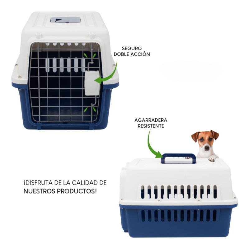 Jaula Transportadora Kennel Mascotas Caja Viaje Gato Perro