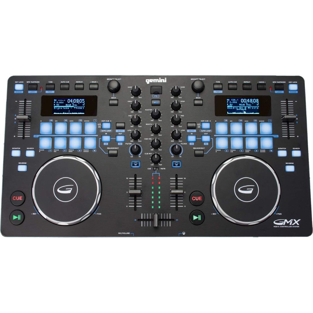 Controlador para Dj GMX GEMINI 2 canales/USB/RCA/Virtual Dj