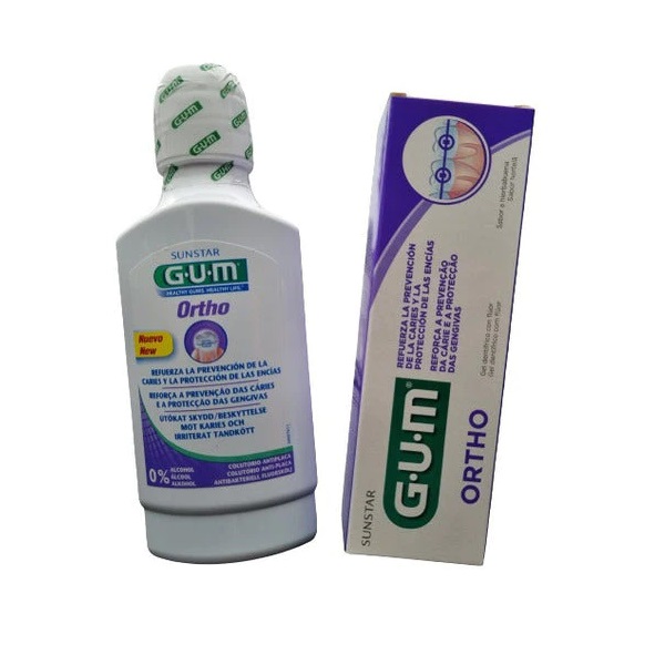 Kit Ortho Enuague + Pasta GUM Prevencion de caries