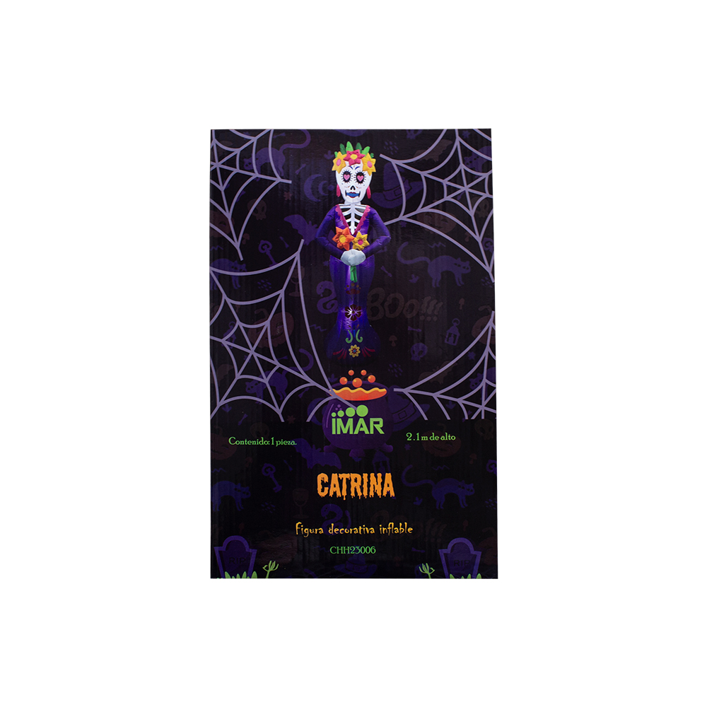 Inflables De Halloween en Forma de Catrina 2.10 cm, Inflable Grande con Luces LED