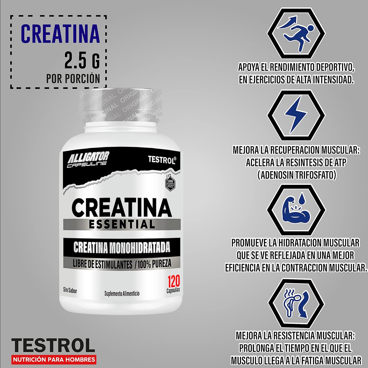Creatina Essential 120 cápsulas