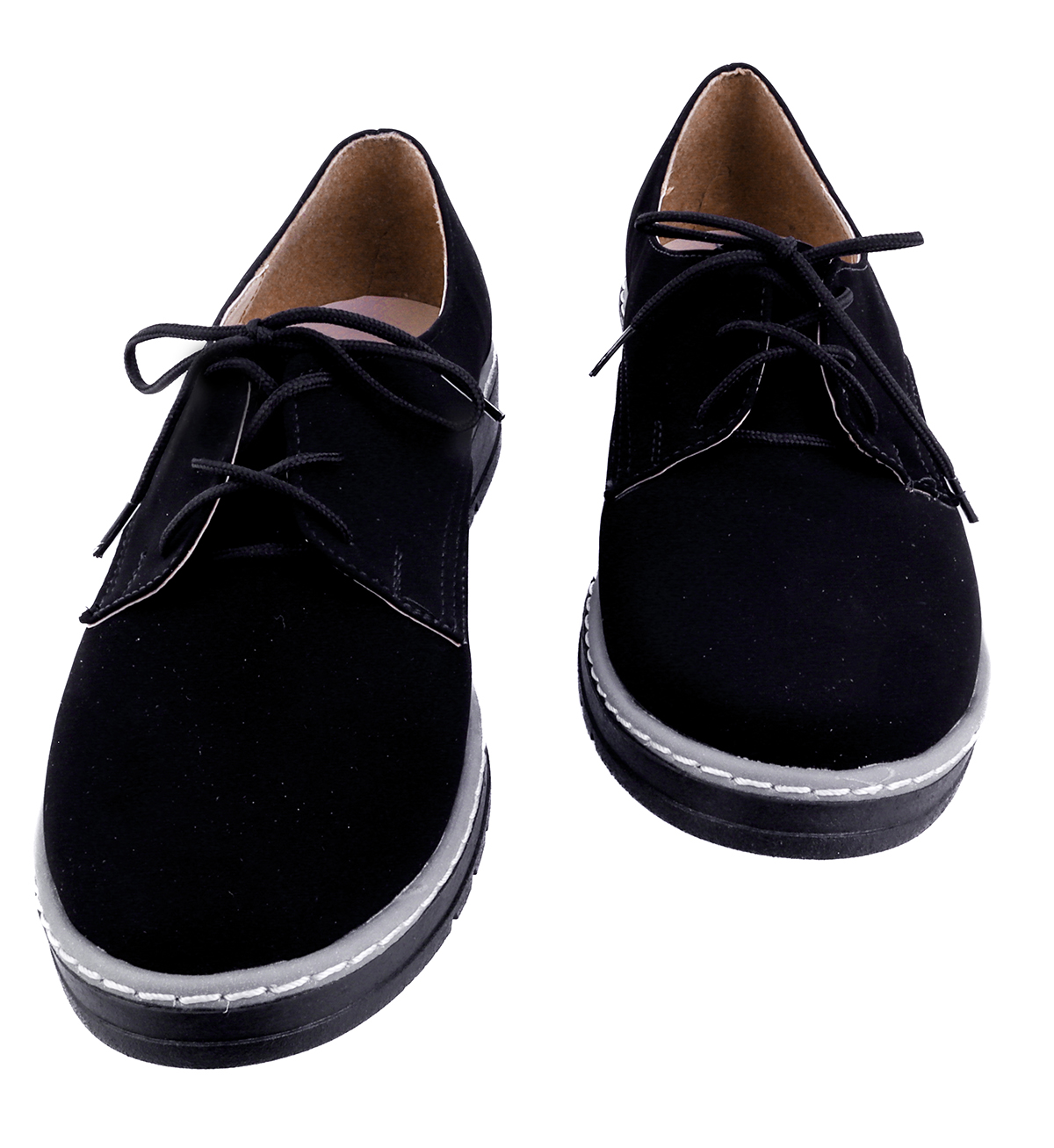 Zapato Casual Mujer Agujetas Cerrado 480-n Negro Comodo.