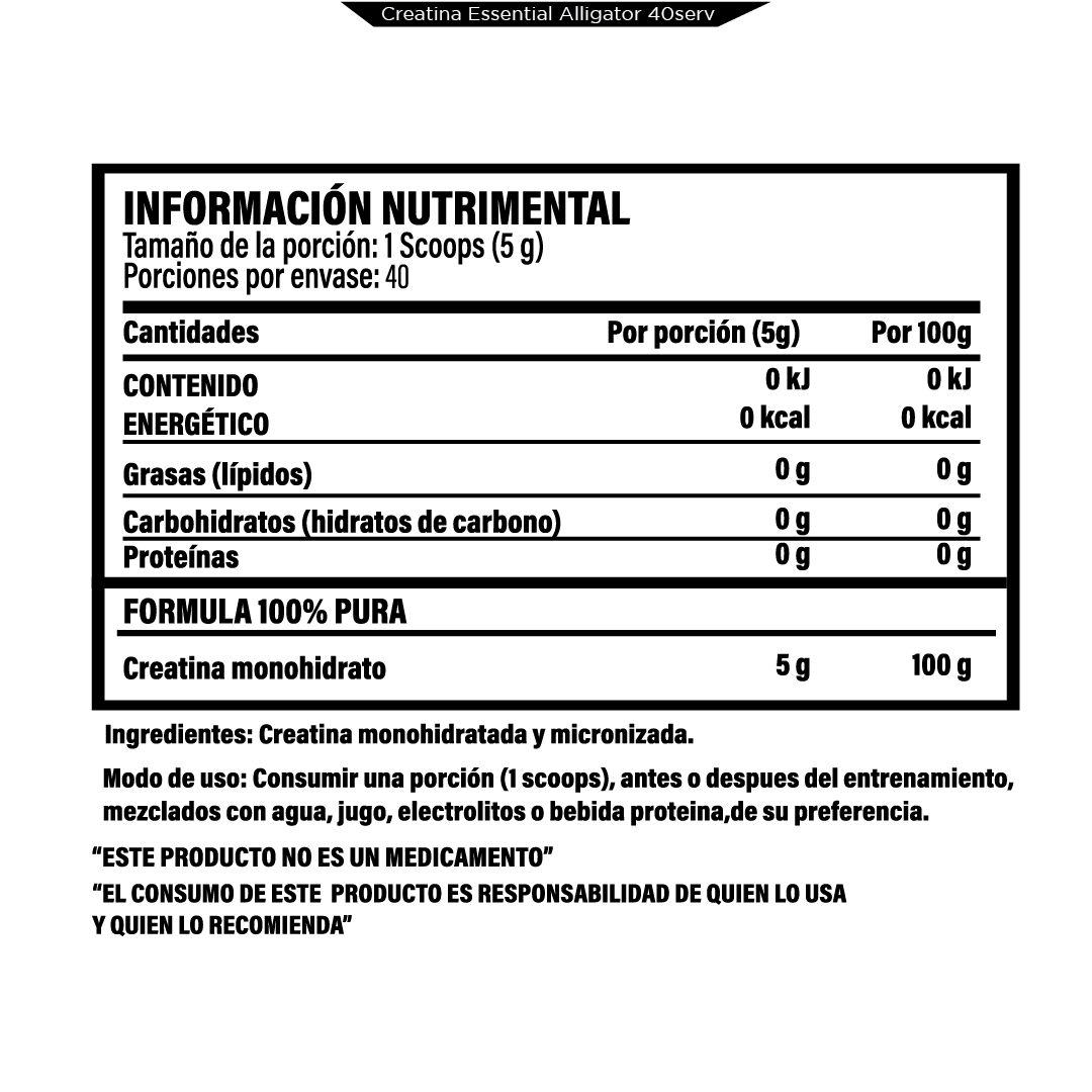 Creatina Essential 40 servicios