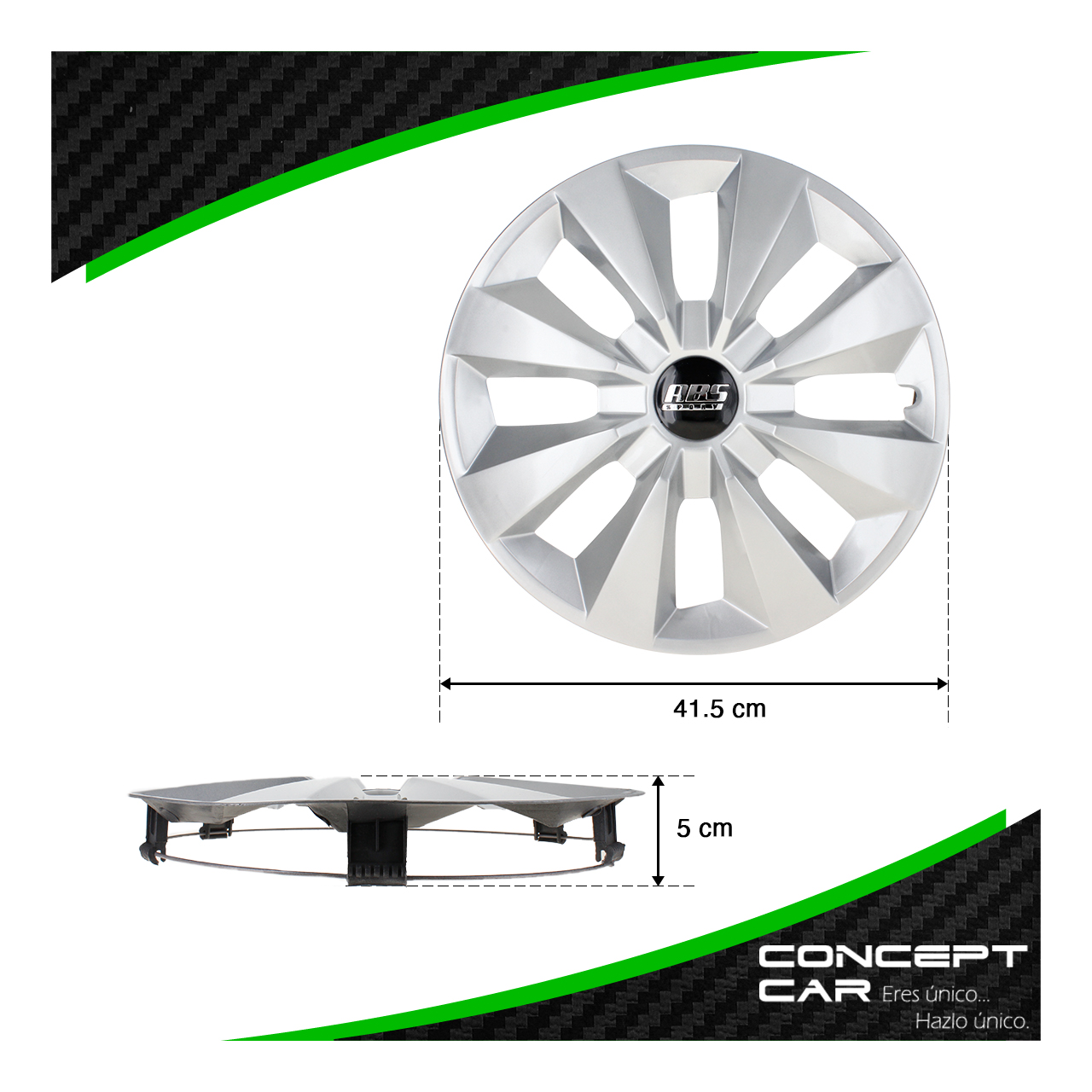 Juego 4 Tapones De Rin 15 Pulgadas Abs Tipo Gol Universal