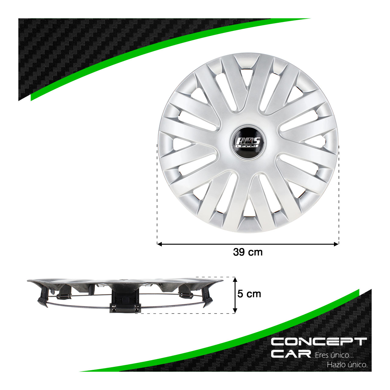 Juego 4 Tapones De Rin 14 Pulgadas Abs Tipo Volkswagen Gol