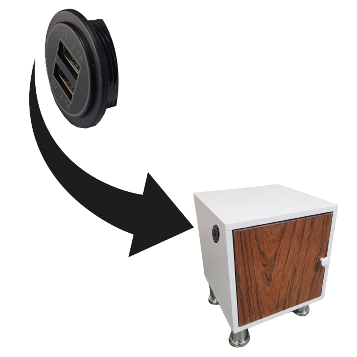 Buro Niños De Noche Alta Calidad LUZ LED Usb Integrado Ensamblado