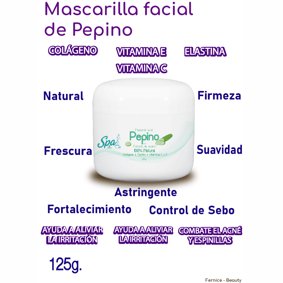 Mascarilla facial pepino 125 g