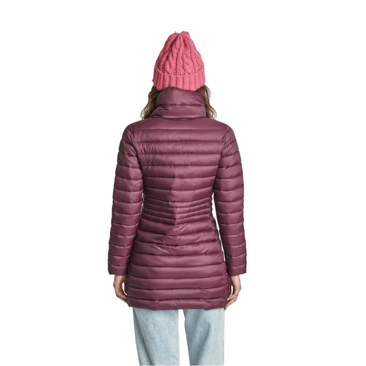 Chamarra larga ligera para mujer, color vino, marca Holly Land, mod. 871823