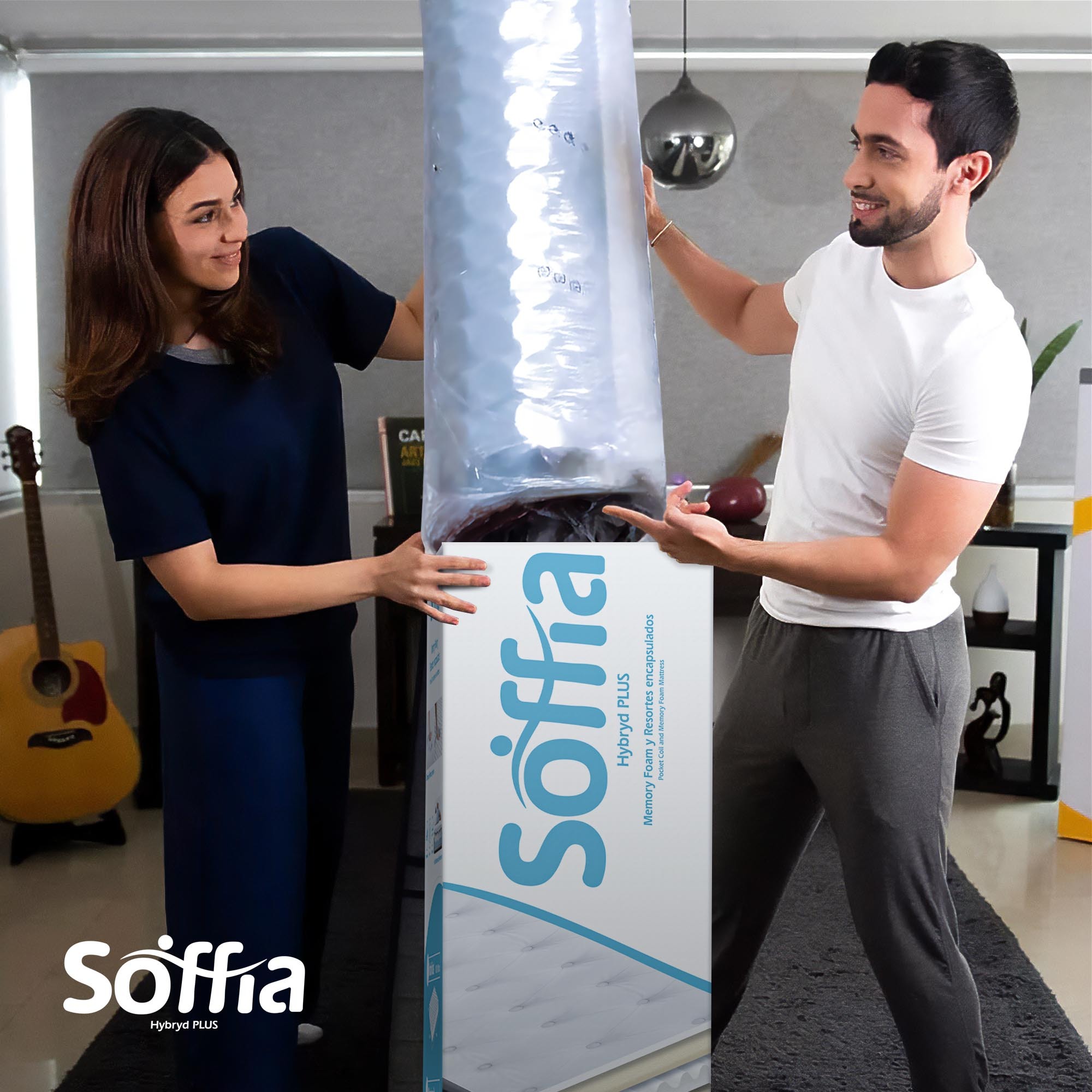 Colchon King Size Soffia Memory Foam Ortopedico Hibrido