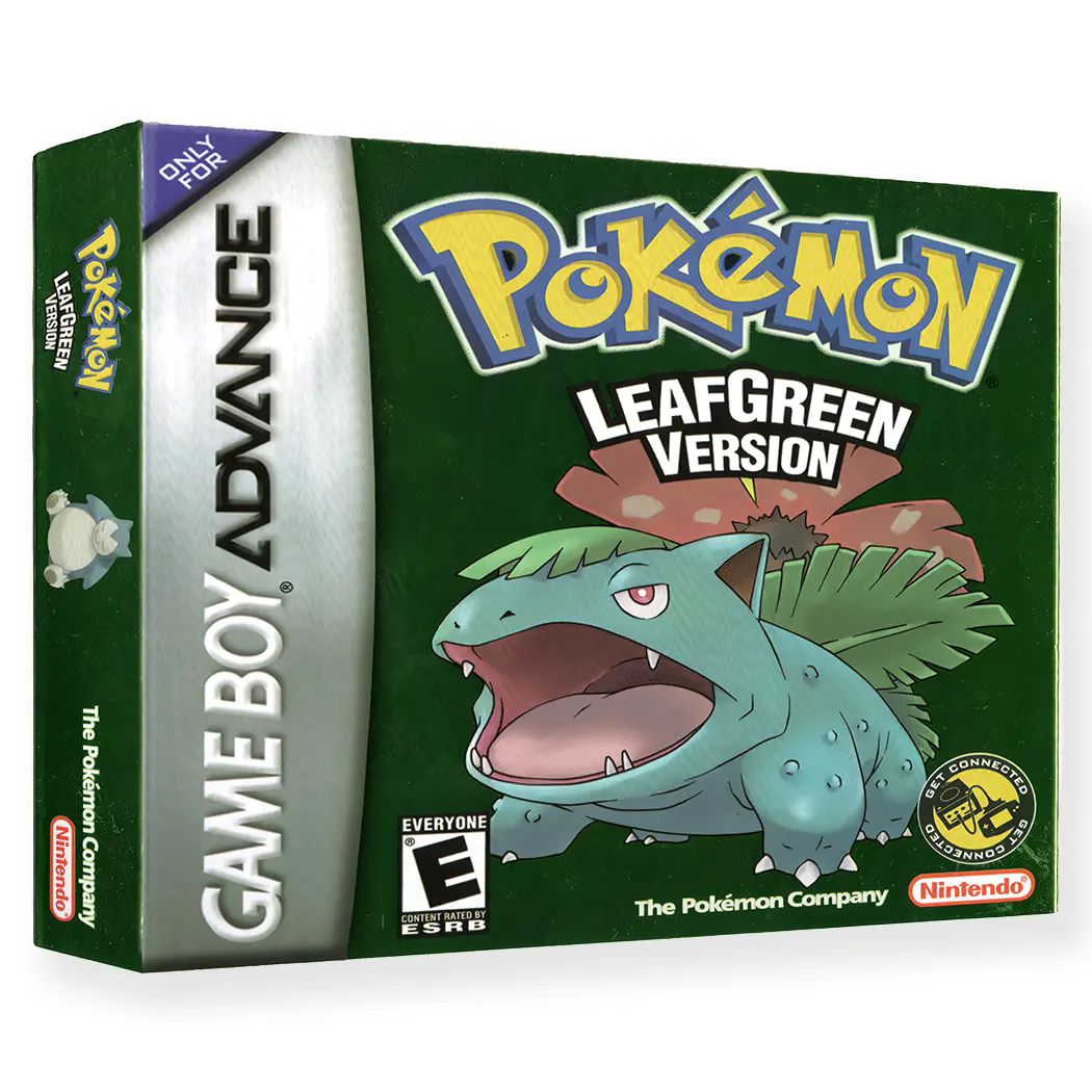 Pokémon Leaf Green Gba Juego Físico En Caja Con Protección