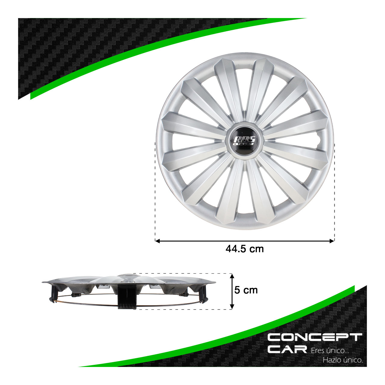  Juego 4 Tapones De Rin 16 Pulgadas Abs Universal 12 Brazos