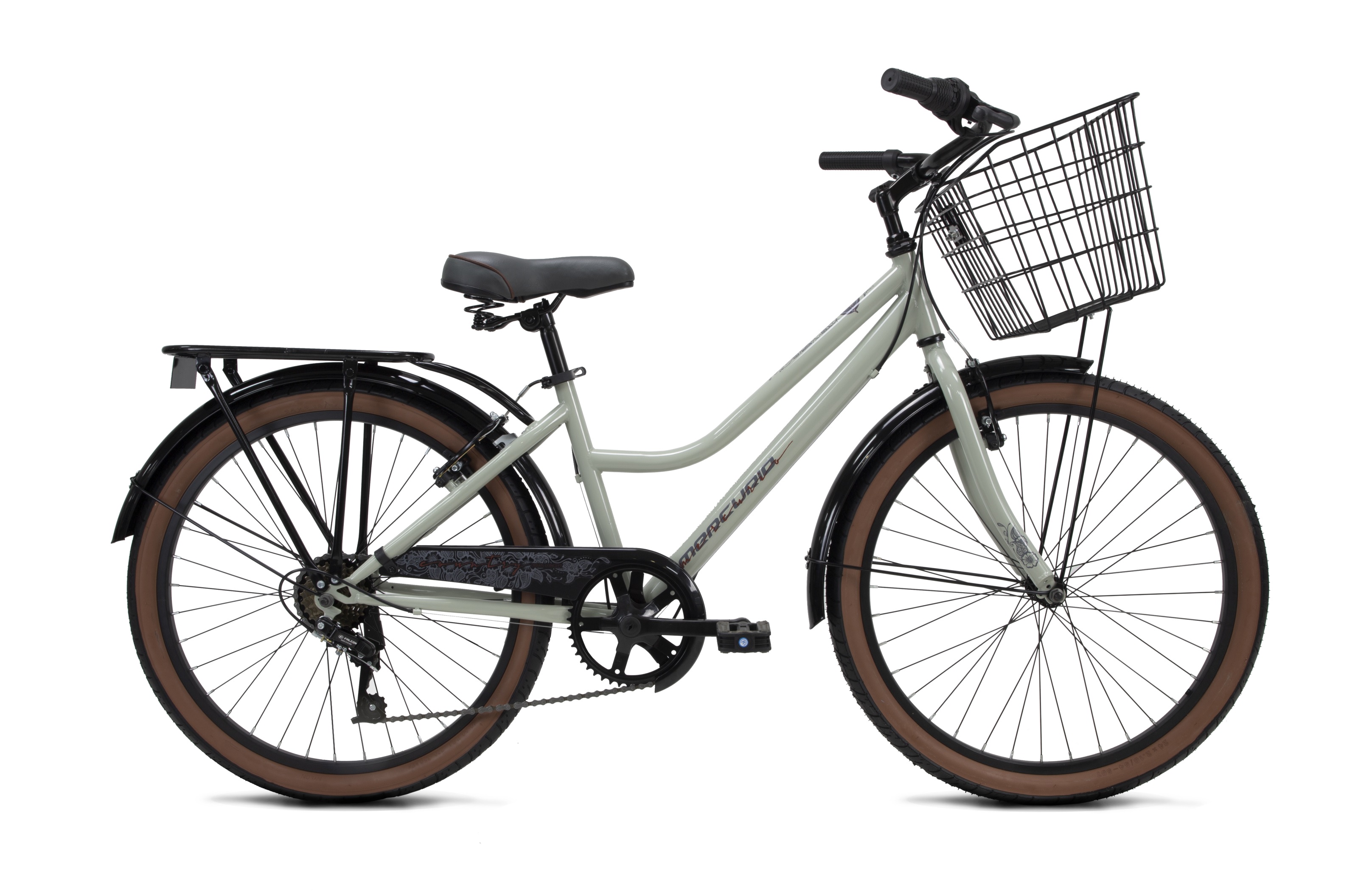 Bicicleta Mercurio Country Capressi 6 Velocidades Canasta Parrilla Rodada 24