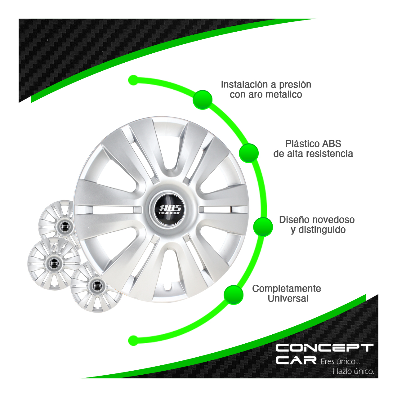 Juego 4 Tapones De Rin 15 Pulgadas Abs Tipo Nissan Urvan