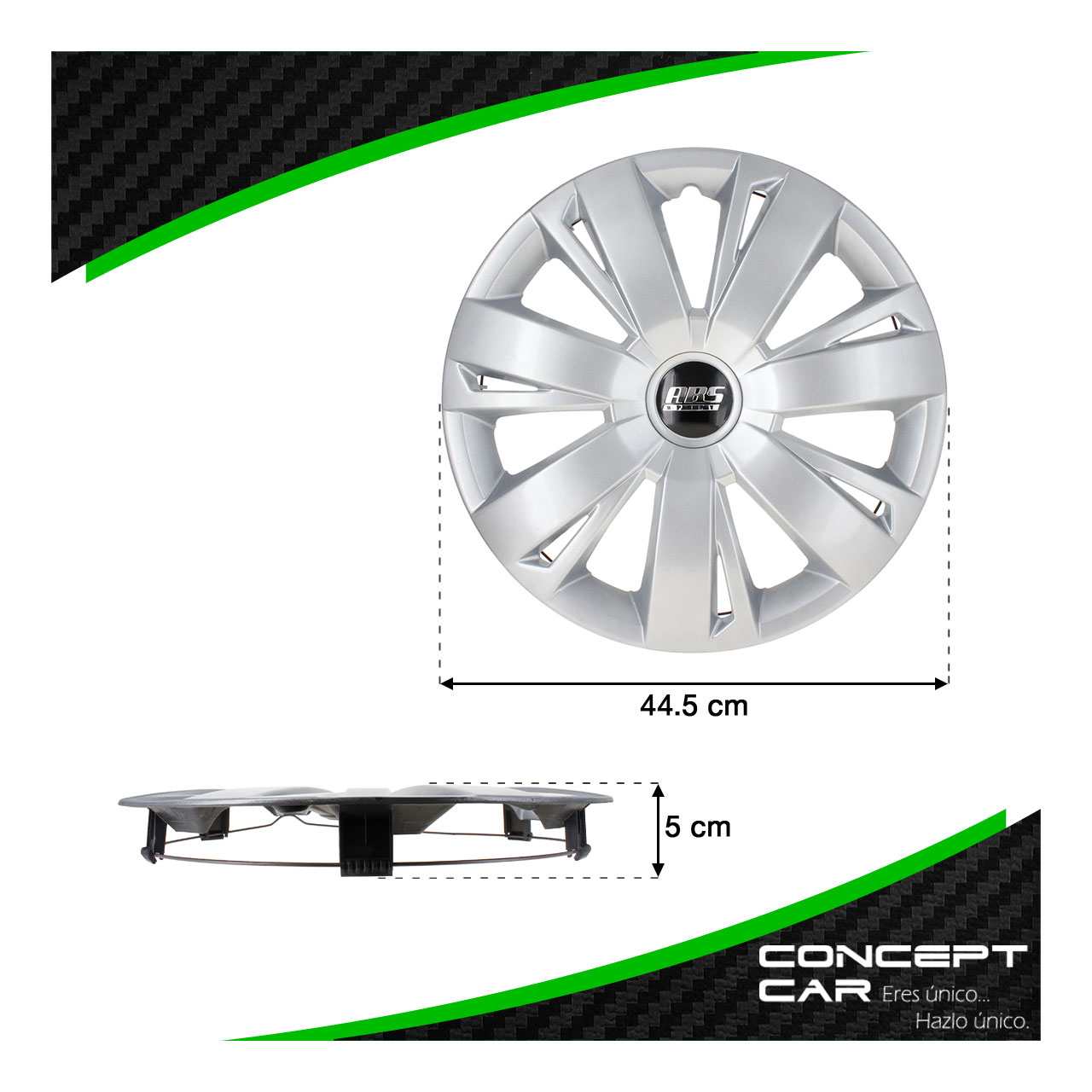 Juego 4 Tapones De Rin 16 Pulgadas Abs Tipo Wv Jetta Gris