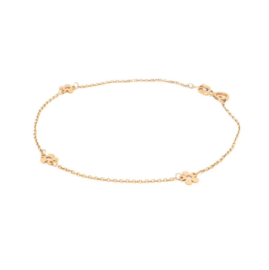 Juego Flores Oro 14 Kilates. Oro Fino Joyería.