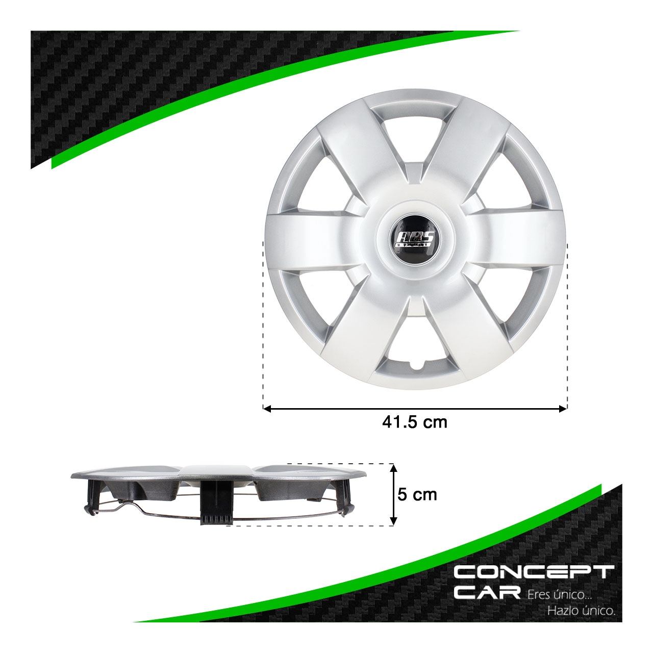 Juego 4 Tapones De Rin 15 Pulgadas Abs Tipo Toyota 6 Brazos 