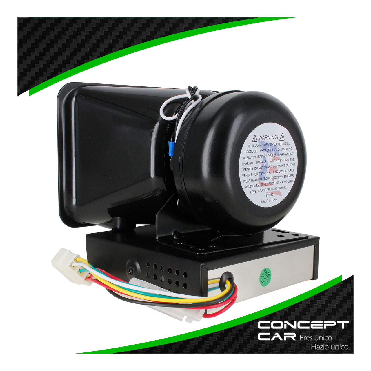 Sirena Altavoz Pato Profesional Federal Policia 9 Tono 150w