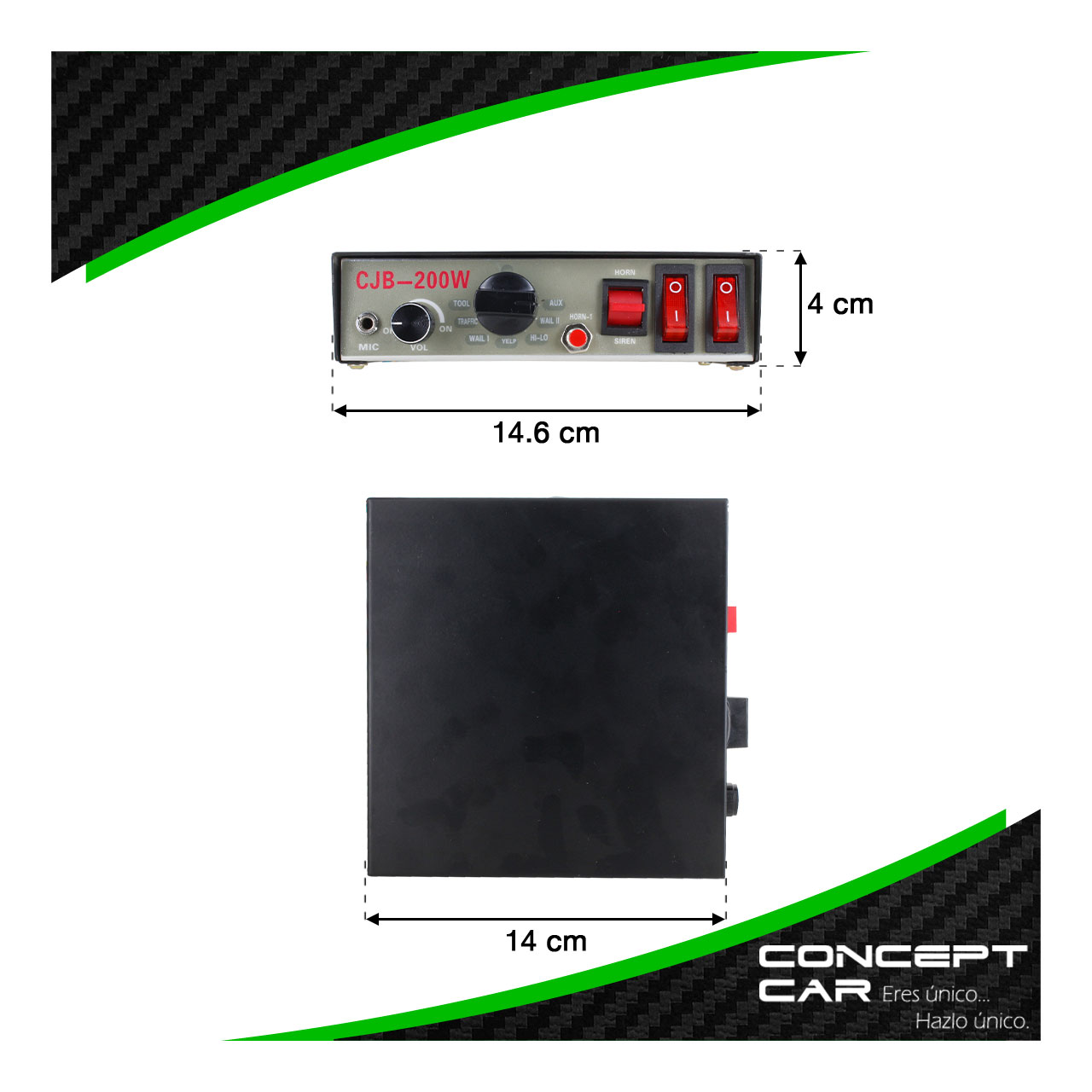 Sirena Altavoz Pato Profesional Federal Policia 9 Tono 150w