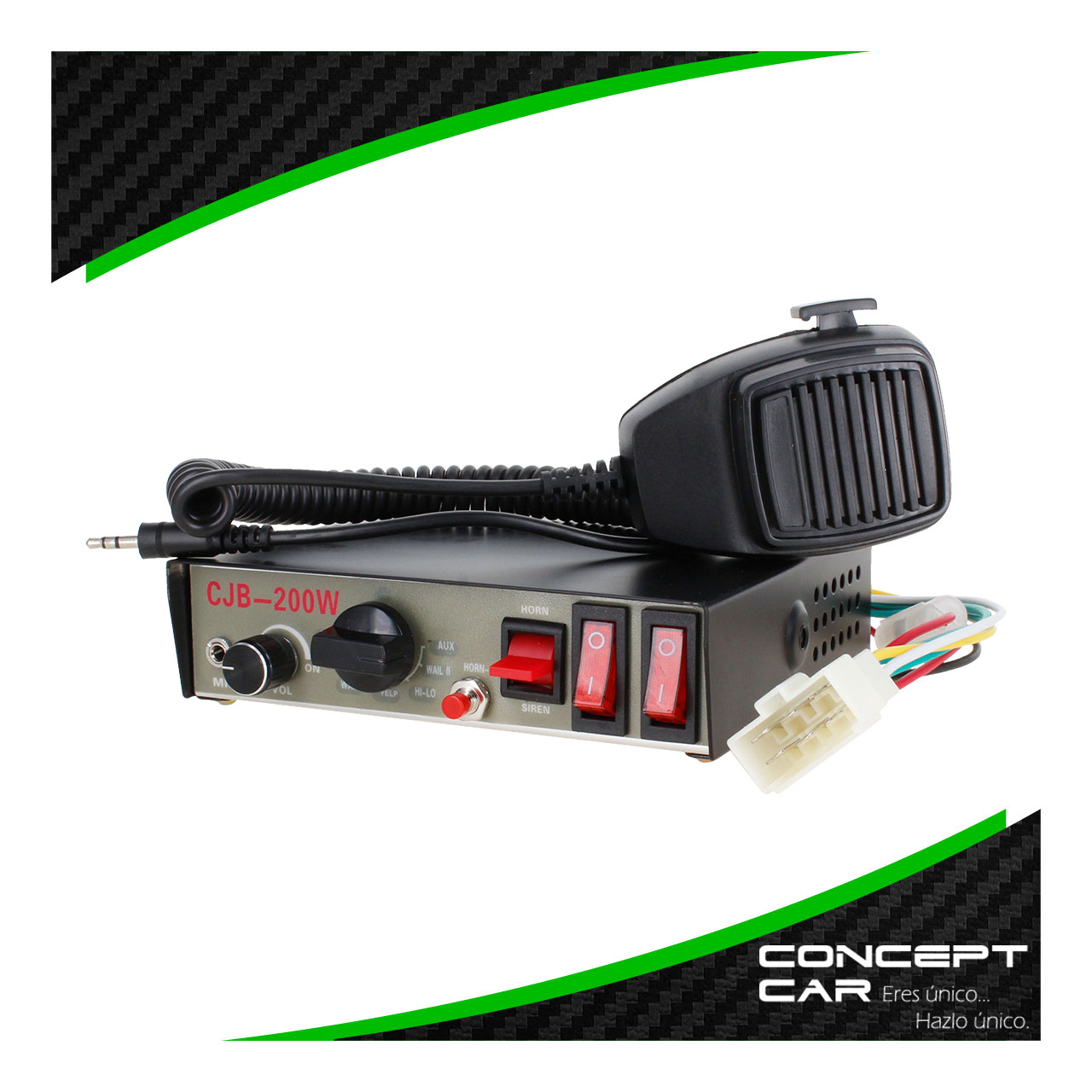 Sirena Altavoz Pato Profesional Federal Policia 9 Tono 150w