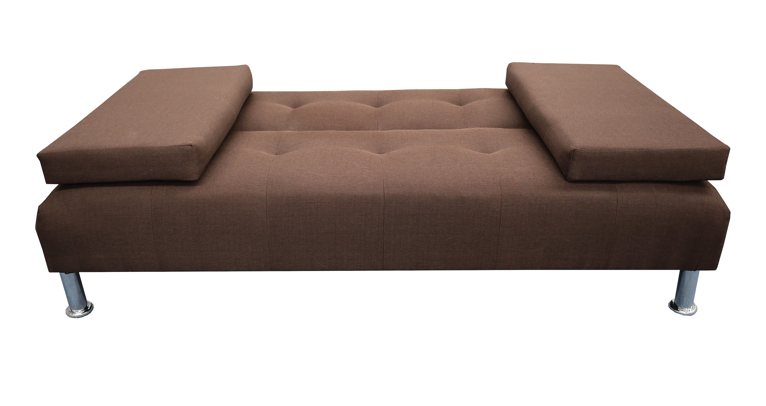 Sofá Cama Reclinable Paris Lino Chocolate, Brazos separados, Futon 3 Posiciones El Bazar Store 