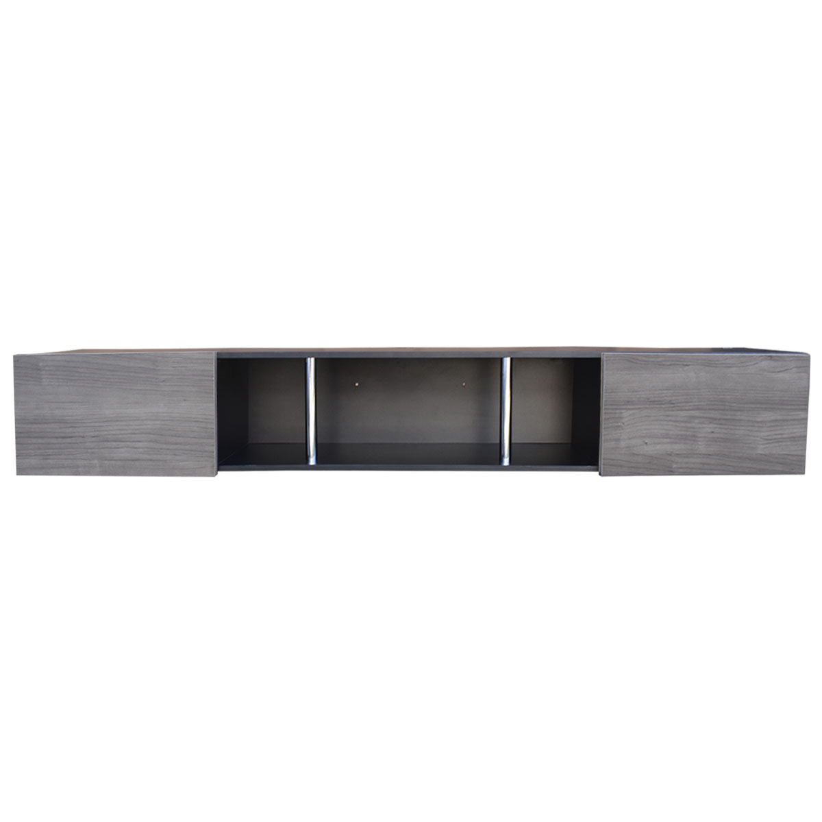 Centro De Entretenimiento para tv Flotante Hogare 160, con 2 Puertas color  Negro Gris