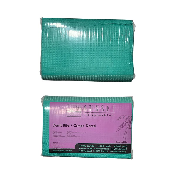 Baberos Campos Quirúrgicos Desechables Con 50 Color Surtido