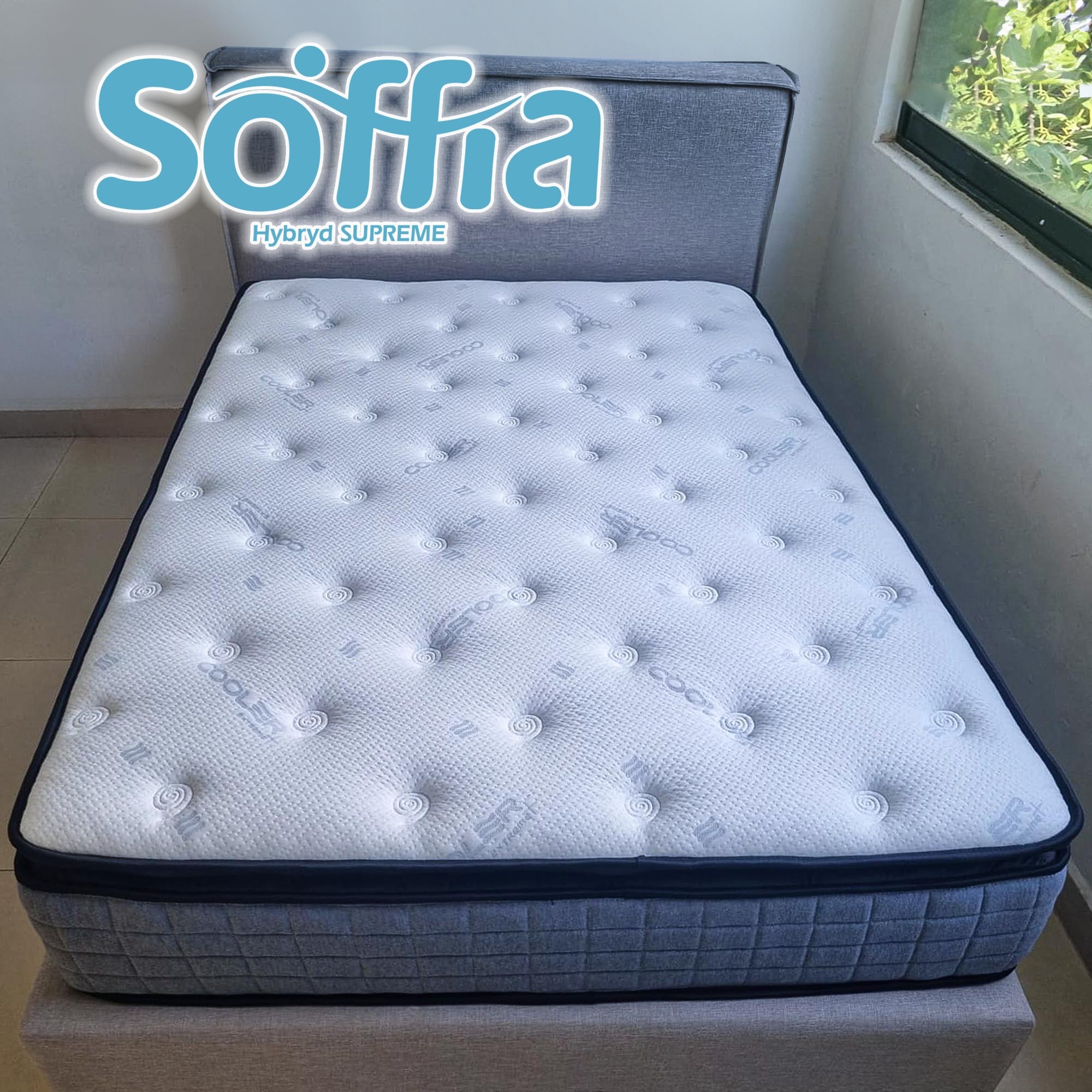 Colchon Matrimonial Soffia Memory Foam Hibrido Ortopedico