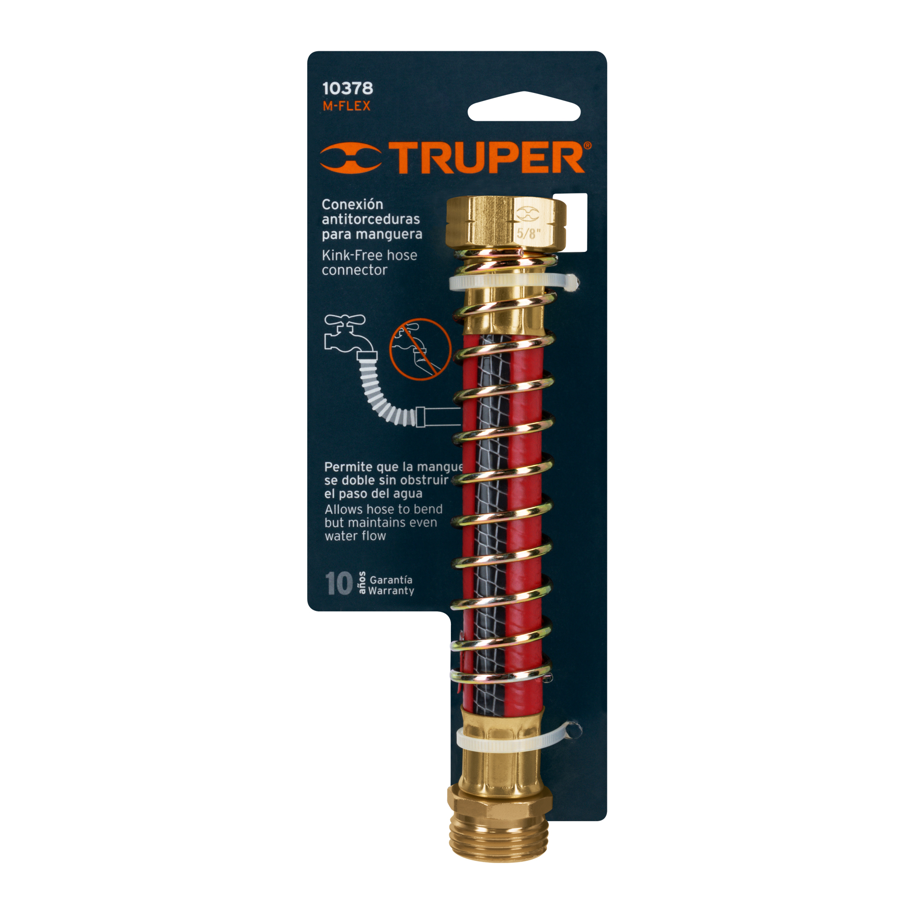 CONEXIÓN 3/4" ANTI-TORCEDURAS PARA MANGUERA, TRUPER 10378