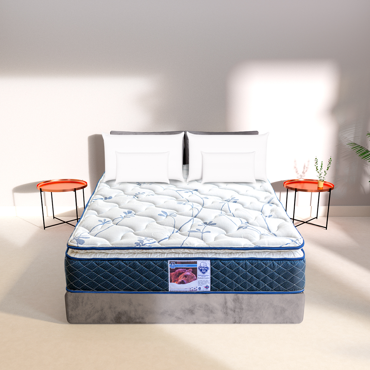 Colchón King Size Spring Air Carmín + Box