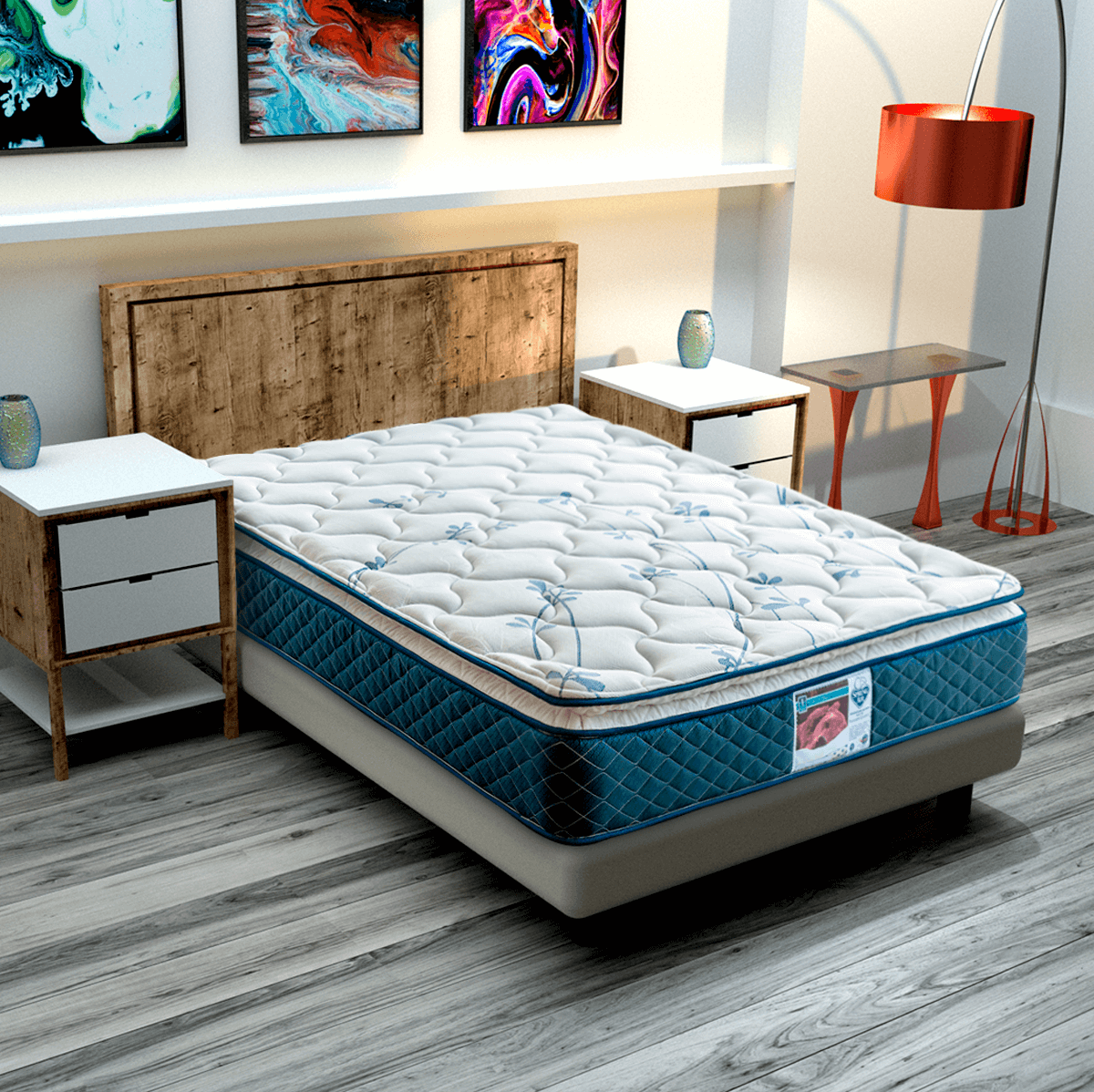 Colchón King Size Spring Air Carmín + Box