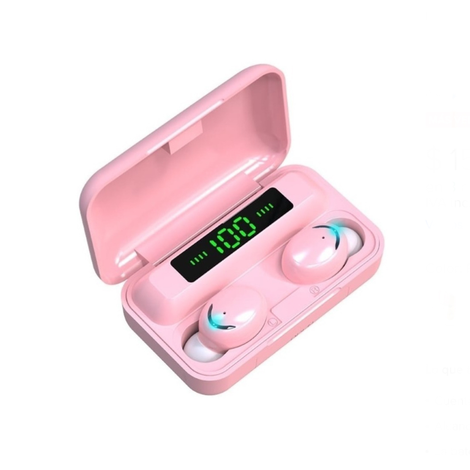 Audífonos in-ear inalámbricos Bluetooth F9-5 rosa