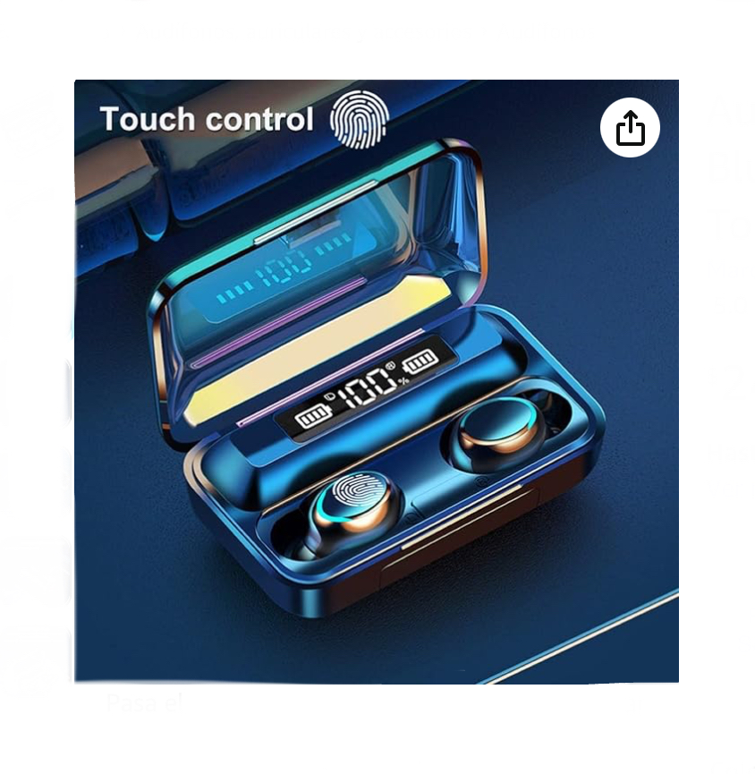 Audífonos in-ear gamer inalámbricos Bluetooth F9-5 blanco