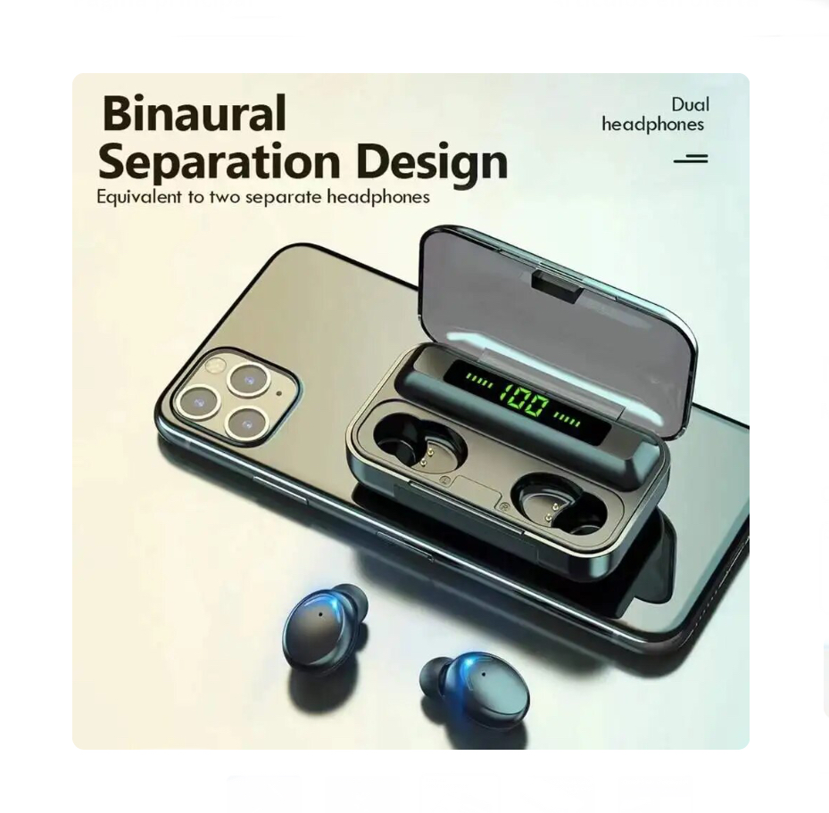 Audífonos in-ear gamer inalámbricos Bluetooth F9-5 blanco