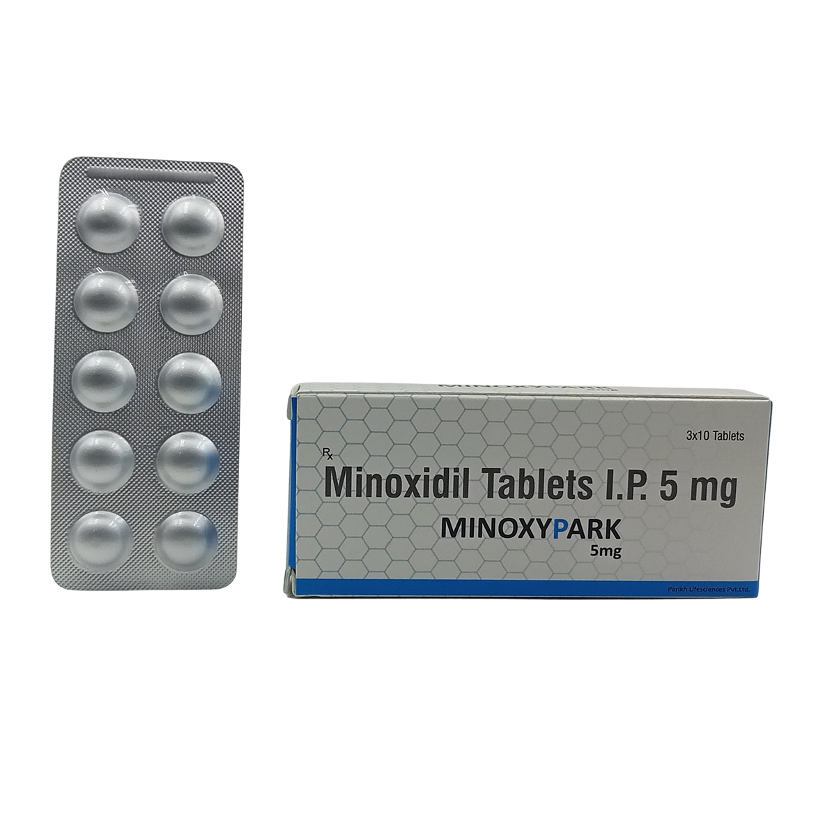 Minoxidil 5mg 30 Tabletas Minoxipark