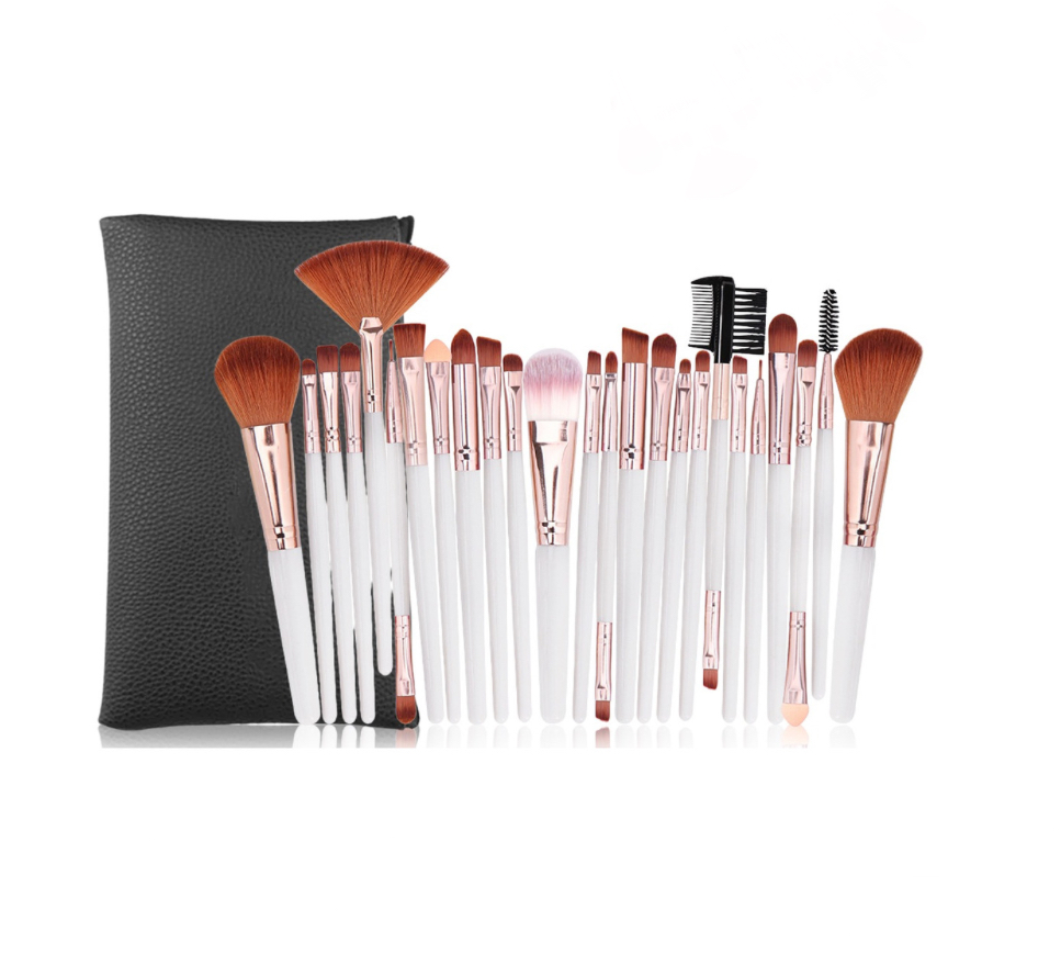 Kit De Brochas De Maquillaje Profesional, 25 Piezas blanco