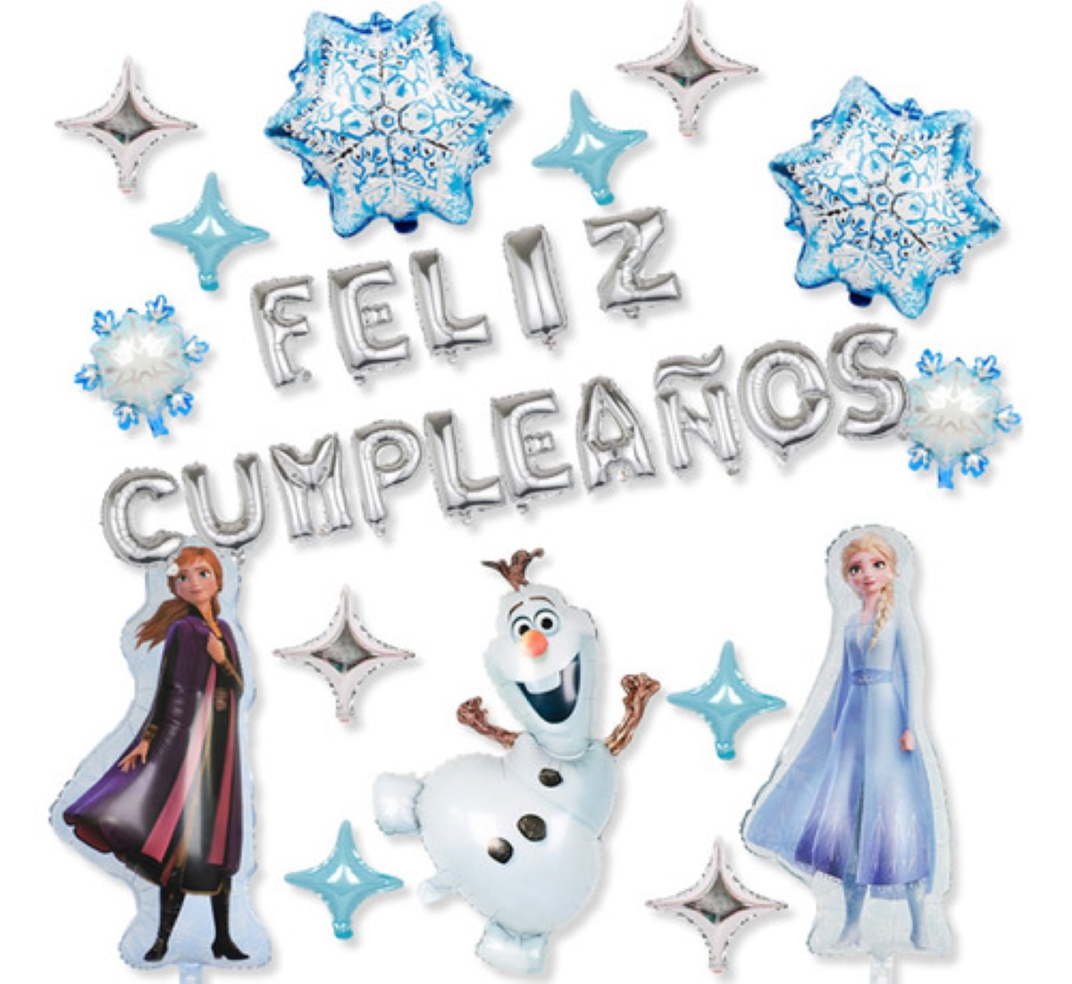 Kit Fiesta Frozen Elsa Olaf Decoracion Globos De Cumpleaños
