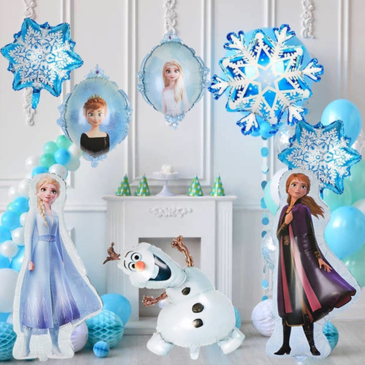 Kit Fiesta Frozen Elsa Olaf Decoracion Globos De Cumpleaños
