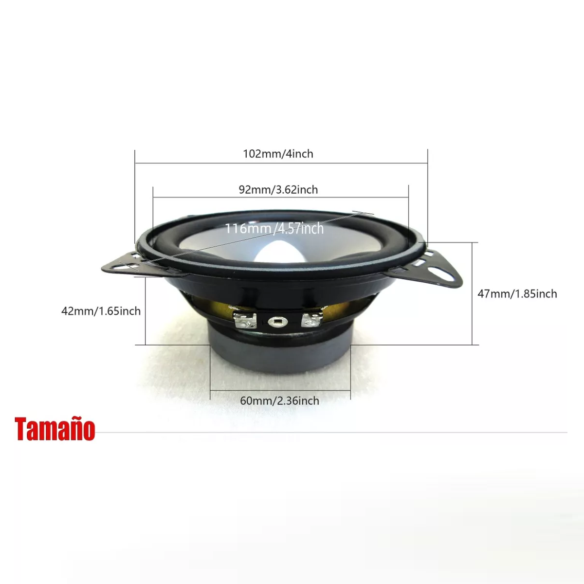 Set De Medios Bocinas 4in Subwoofer+tweeters Para Auto Audio