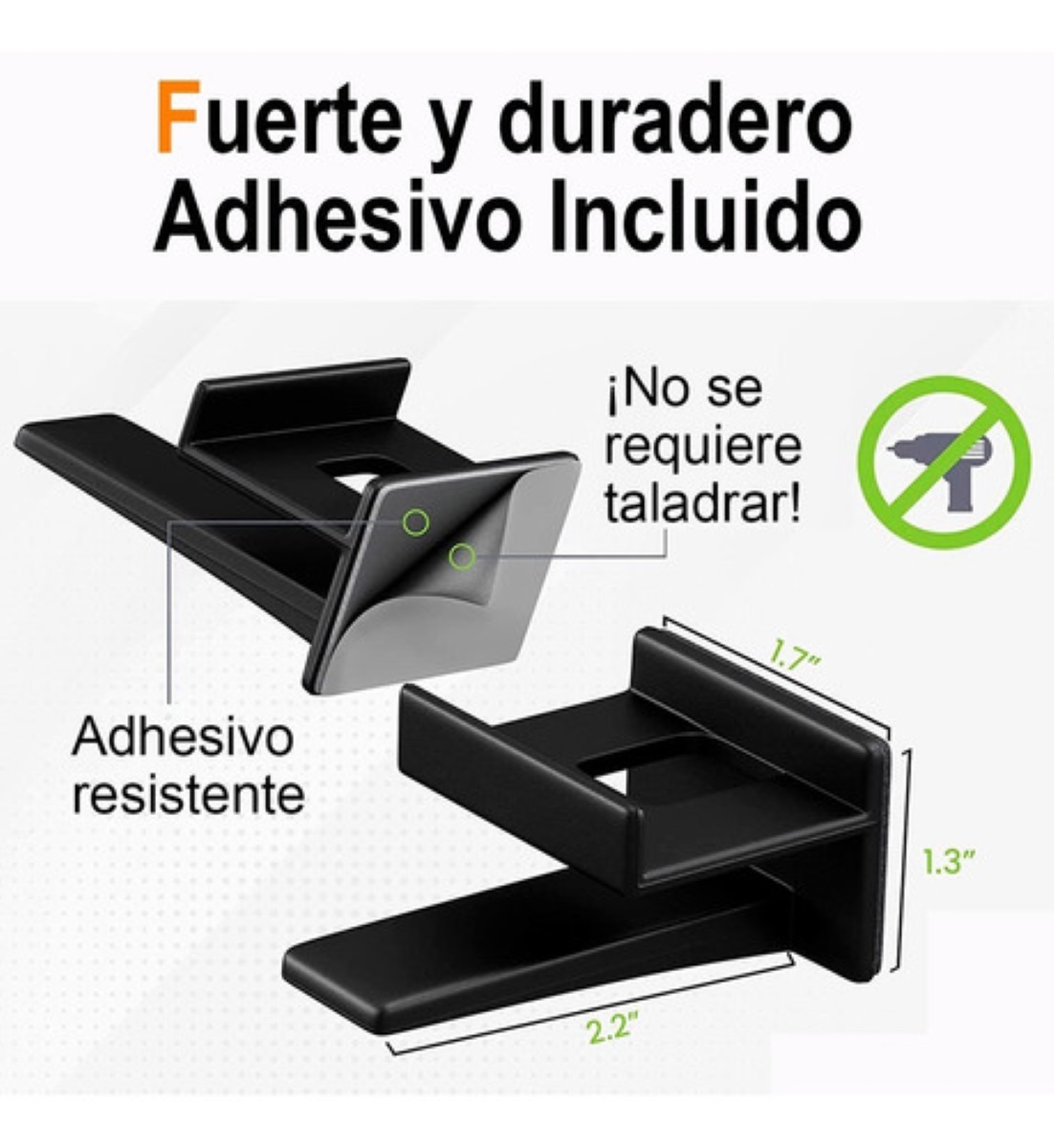 10 Gancho Organizador De Gorras Para Pared Percheros Negro