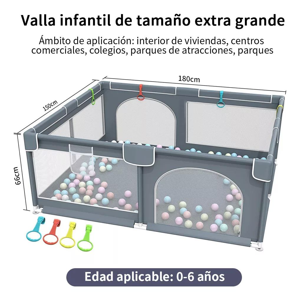 Corral para juegos de bebé amplio ideal para gateo y primeros pasos